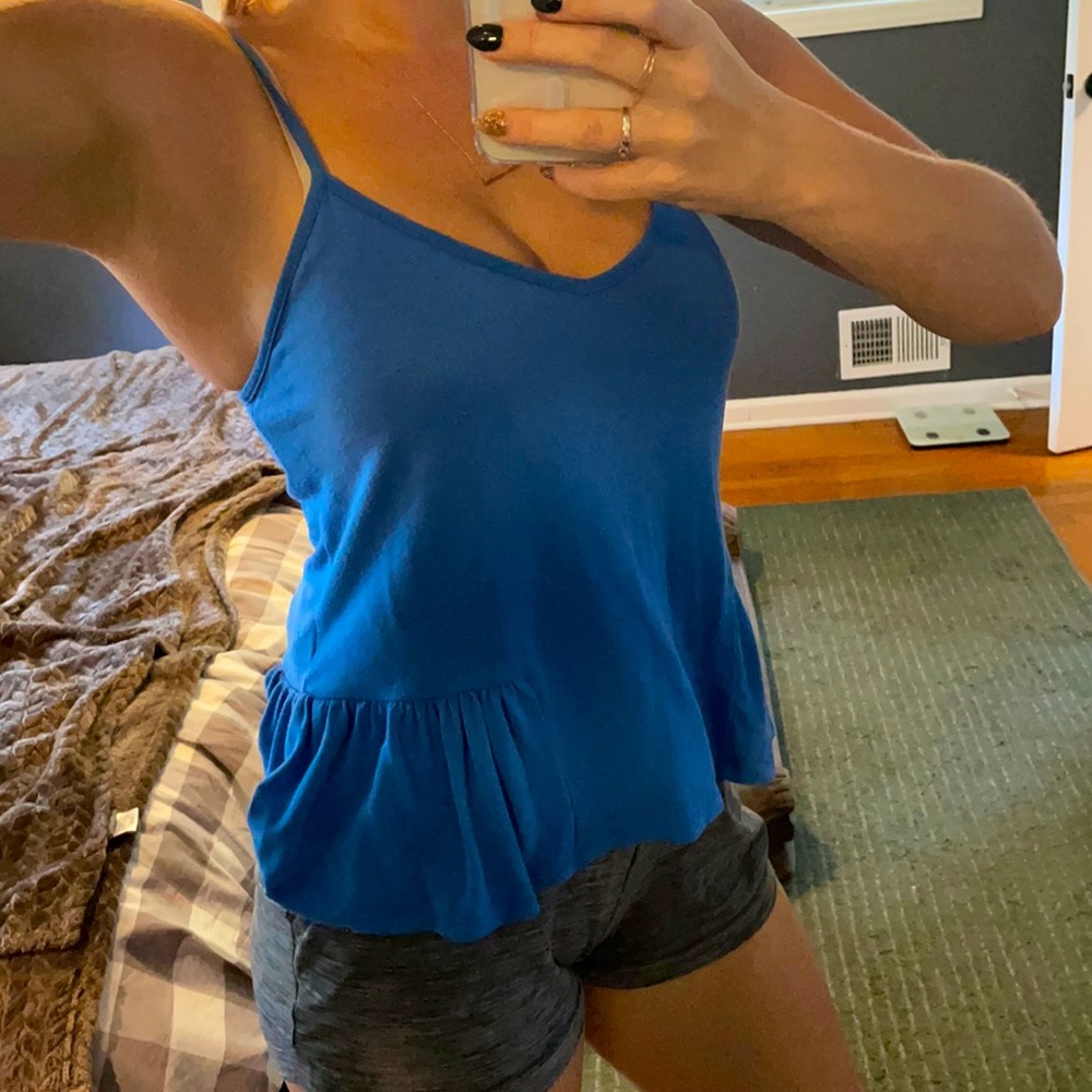 Mossimo Supply Co. Blue Flowy Tank